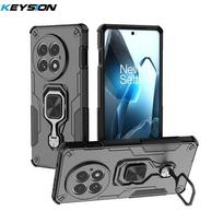 KEYSION Shockproof Armor Case for OnePlus 13 5G Soft Silicone+PC Upright Metal Ring Stand Phone Back Cover for One Plus 1+ 13 5G for OnePlus 13 juoda