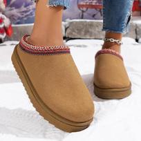 Botas térmicas de nieve para mujer. Botas sin tirantes con cordones y cierre de algodón para otoño e invierno. Talas 36-44 36 ruda