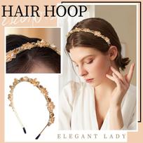 Crystal Rhinestone Headband, French Elegant Headband, Banquet Hairpin Headband,hair Headband, Women's Headwear One Size geltona