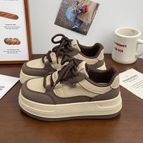 Popular Hong Kong style muffin thick baseplate shoes women's spring and autumn 2025 new heightening fashion versatile casual sports bread shoes 35 ruda