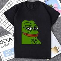 Sad Frog Graphic Printed Unisex T Shirt Casual Short Sleeve Korea Style ACG Otaku Tshirt Harajuku Streetwear Hipster Soft Tees 4XL