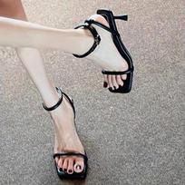 Hong Kong silver high heels women's stiletto 2024 summer with skirt French word with Roman shit sandals 34