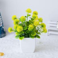 Beautiful Lively Artificial Bonsai Courtyards Exquisite Workmanship Yellow
