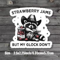 Funny Raccoon Sticker, Gen Z Humor, Millennial Laptop Sticker, Book Stickers, Adults, Creative Decor & Gifting 5pc
