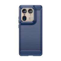 Phone Case For Motorola Edge 50 Pro X50 Ultra S50 Neo  Soft  Matte Texture Carbon Fiber Design Minimalistic Pure Color For Edge 50 mėlyna