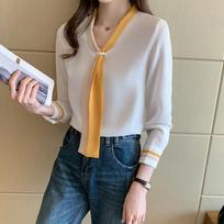 Women's Retro Hong Kong-Style Chiffon Shirts: Light, Loose, and Elegant – 2025 Early Spring Collection Small balta