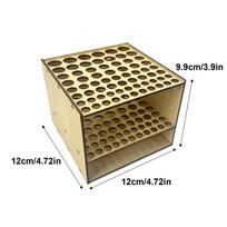 Wooden Pencil Display Desk Stand Colored Pencils Paint Brush Holder Removable 67 Holes Makeup Brushes Display Shelf Wall Mount beige