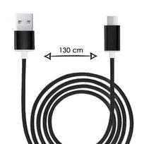 Micro USB Cable for Ulefone Power 3L Braided Nylon USB Cable 1.3 Meter Fast Charge-Sync Cable - BLACK