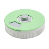 7 Days Weekly Pill Case Medicine Dispenser Food Grade BPA Free Large Capacity Compact Portable Rotating Pill Case Organizer žalia