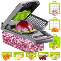 Vegetable Chopper Professional Mandoline Slicer for Kitchen Onion Cutter Multifunctional Food Chopper with Strainer Basket juoda