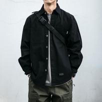 Japanese Retro Tooling Shirt Men's Long-sleeved Korean Version of The Trend of Loose Pocket Shirt Youth All-match Casual Jacket XXL juoda
