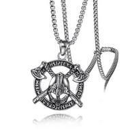 Pop Lucky, Love Nordic Viking Goat Thor Hammer Couple Necklace