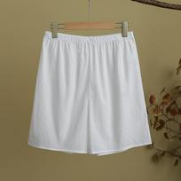 2025 summer new solid color cotton backing safety pants with elastic waist loose five-point casual shorts for women M balta