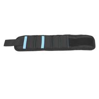 5 Grids Magnetic Wristband 20 Strong Magnets Tool Holder Black Storage Wrist Belt for Holding Screw