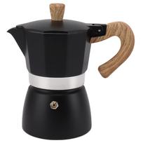 Moka kavinukas aštuonkampis aliumininis klasikinis nešiojamas rankinio plikymo kavos virimo aparatas Moka kavinukas kempingui Black