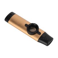 Metal Kazoo Resin Mouthpiece Adjustable Tightness Wind Instrument with Flute DiaphragmsGold auksas