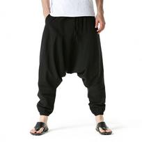 Men Harem Baggy Casual Sweatwear Pants Yoga Loose Cotton Sport Jogging Pants Cross Pants for Men Japanese Streetwear XXXL juoda