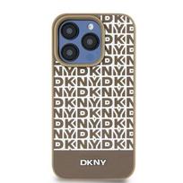 Dkny Dkhmp15Spsospw Iphone 15 / 14 / 136.1 Brązowy/Brown Hardcase Skóra Wzór Nadrukowany Metalowe Logo Magsafe