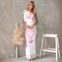 A New Summer Fashion One-shoulder Fitted Dress S balta