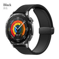 18mm 20mm 22mm Odinis dirželis Samsung Galaxy Watch 7 6 5 4 44mm 40mm Classic su magnetine sagtimi Huawei Watch GT5 4Pro 3 46mm apyrankė Universal width 18mm juoda