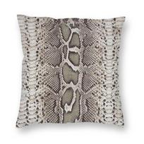 Faux Boa Constrictor Snake Skin Throw Pillow Cover Polyester Decorative Pillow Snakeskin Creative Cushion Covers 30x30cm balta
