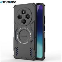 KEYSION Hollow Heat Dissipation Case for Redmi 14C Soft Silicone+PC Magnetic Cooling Shockproof Phone Cover for Xiaomi POCO C75 for Redmi 14C juoda