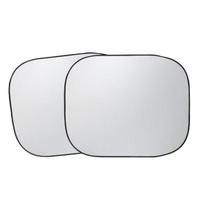 2 vnt. Automobilio priekinio stiklo apsauga nuo saulės UV spindulių apsauga nuo saulės karščio blokavimas sulankstoma universali SUV sunkvežimio automobilių priekinio lango apsauga nuo saulės skydelio uždangalas S