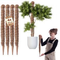 KADAX Wood-Coconut Plant Stake 60cm Potted Support 4pcs