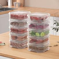 Šaldytuvo maisto laikymo indai Virtuvės maisto sandarūs traškesnių indai Maisto laikymo indai Šviežių produktų dėžutė Virtuvės organizatorius 1pcs
