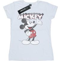 Disney Womens/Ladies Presents Mickey Mouse Cotton T-Shirt L balta