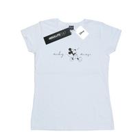 Disney Womens/Ladies Mickey Mouse Whistle Cotton T-Shirt S balta