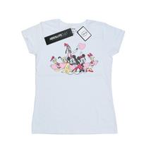 Disney Womens/Ladies Mickey Mouse Love Friends Cotton T-Shirt XXL balta