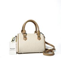 Luxury  genuine leather women's messenger tote of high quality solid color soft cowhide feminine leather shoulder crossbody bag white