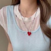 Wax rope cartoon puppy pendant necklace women's light luxury high-end long sweater chain niche unique versatile accessories