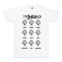 DC Comics Mens The Joker The Many Moods Of The Joker T-Shirt S balta