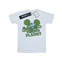 Disney Womens/Ladies Mickey Mouse Be Kind Cotton Boyfriend T-Shirt S balta