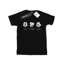 Disney Womens/Ladies Mickey Mouse Live Love Laugh Cotton Boyfriend T-Shirt XXL