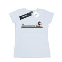 Disney Womens/Ladies Mickey Mouse Running Champion Cotton T-Shirt L balta