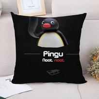 Pingu Decorative Pillowcase x Twin Size Bedding Pillowcases for Sofa Cushions Covers Cushion Cover x Pillow Cases 30x30cm juoda