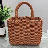 Rankų darbo pintas krepšys su rankena Rustic Decoration Daugiafunkciniai pinti pirkinių krepšiai duonai A