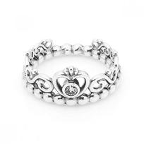 Pandora 190880cz Moment Princess Tiara Karūna Sidabrinis Žiedas 190880CZ-50 white