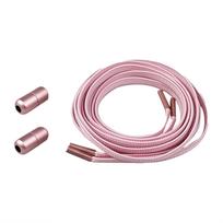 Color Metal Capsule Shoelace Child Adult Tying-Free Elastic Shoelaces rožinė