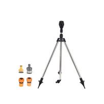 Wide Area Tripod Mount Sprinkler 90 180 360 Degree Adjustable Sprayed Pattern Stable Metal Base Suitable For Outdoor Use 1 beige