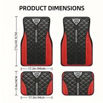 TEMU New American Style Car Floor Mats - Dirt-Resistant, Wear-Resistant, Dustproof Four-Piece Set 33x44cm (2 pcs)