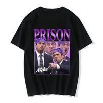 The Office Tv Show Mike Scott Tops Tee Novelty Short Sleeve Crew Neck TShirt Dwight Schrute T Shirt Women Man S black