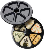 Fuji Pax Onigiri Easy and Rice Ball Made in Onigiri Rice Ball Press Heat and Cold High MAX Black Mold, Convenient, 6-Hole Maker, Japan, Master, Maker, juoda