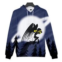 5 Colors Murder Drones Anime Hoodie Tie Dye Hoodie Streetwear Cartoon Printed Hooded Sweatshirt Men Women Cosplay Sports Pullovers XS balta