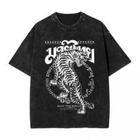 Mens T Shirt Muay Thai Boran Washed T Shirts Novelty Summer Tees Street Style Pattern Cotton Clothes S