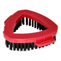 Spin Mop Head Replacement Brush Easy Install Thicker Bristles Triangle Base Scrubbing Brush Tiles Deep Clean Mop Brushes for O-Cedar Rinse Clean raudona