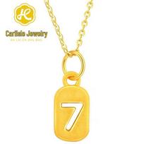 Shuibei 999 Fine Gold 3D Number 7 Pendant Necklace for Women - Hot Selling Pendant Only